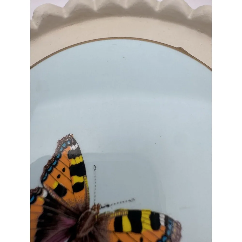 Vintage 1970's Stratton England Double Mirror Compact Butterfly Floral Baby Blue